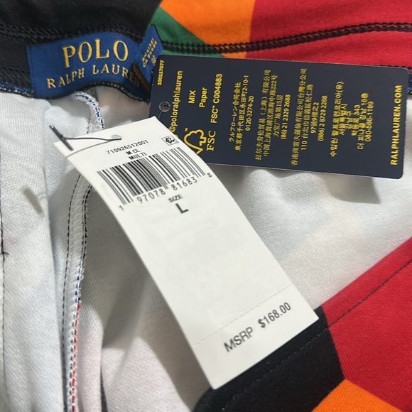 NWT Polo Ralph Lauren Abstract-Print Double-Knit Jogger Pants - Picture 5 of 7